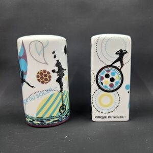 Cirque Du Soleil Salt & Pepper Shakers Set Ceramic Collectible Circus Acrobatics